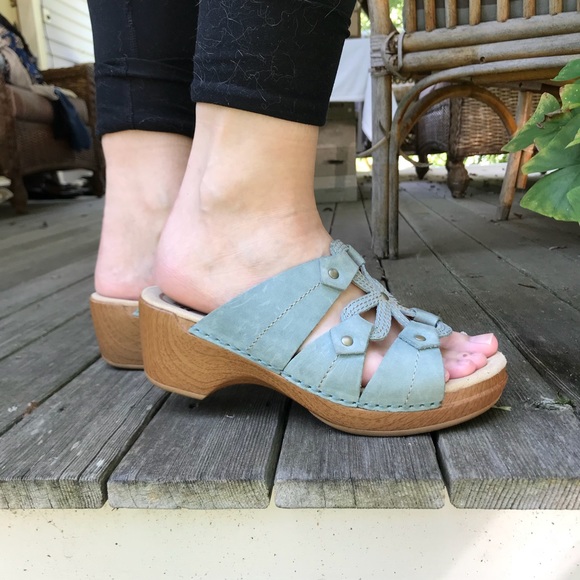 dansko blue sandals